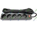  DEFENDER 5 m, 5 socket, ES, Black