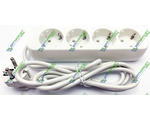  DEFENDER 1,8 m, 4 socket, E 418, White