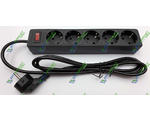  DEFENDER 1,8 m, 5 socket, ES, Black